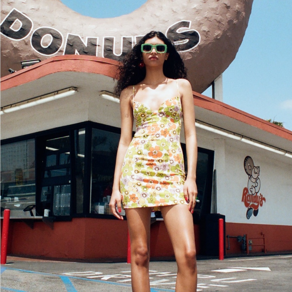 Zara floral print dress